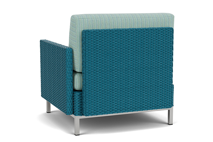 Lloyd Flanders™ Elements  Left Arm Lounge Chair with Loom Arm and Back - Peacock