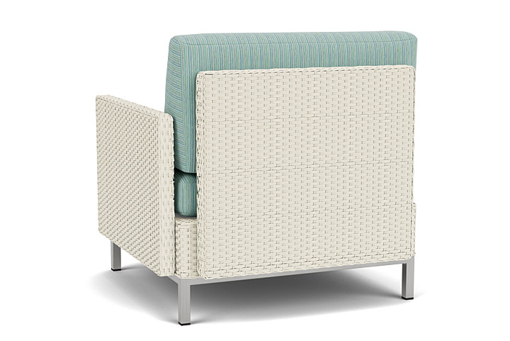 Lloyd Flanders™ Elements  Left Arm Lounge Chair with Loom Arm and Back - Ivory