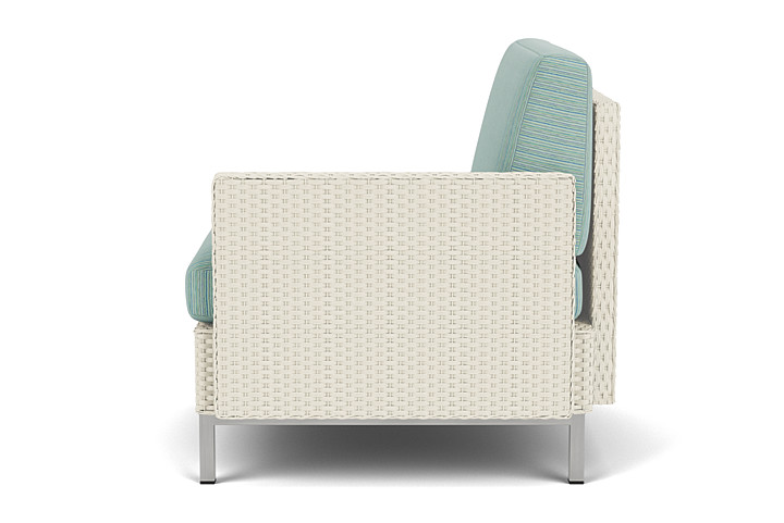 Lloyd Flanders™ Elements  Left Arm Lounge Chair with Loom Arm and Back - Ivory