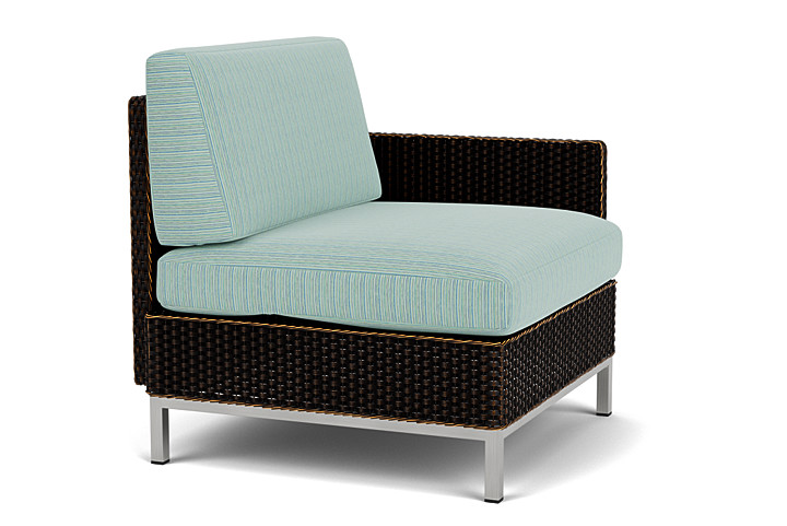 Lloyd Flanders™ Elements  Left Arm Lounge Chair with Loom Arm and Back - Mink