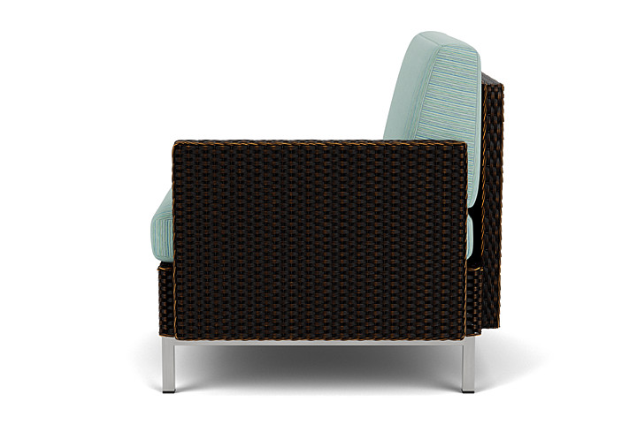 Lloyd Flanders™ Elements  Left Arm Lounge Chair with Loom Arm and Back - Mink