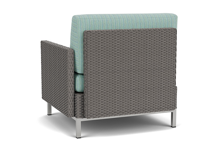 Lloyd Flanders™ Elements  Left Arm Lounge Chair with Loom Arm and Back - Pewter