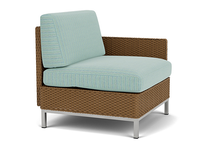 Lloyd Flanders™ Elements  Left Arm Lounge Chair with Loom Arm and Back - Hickory