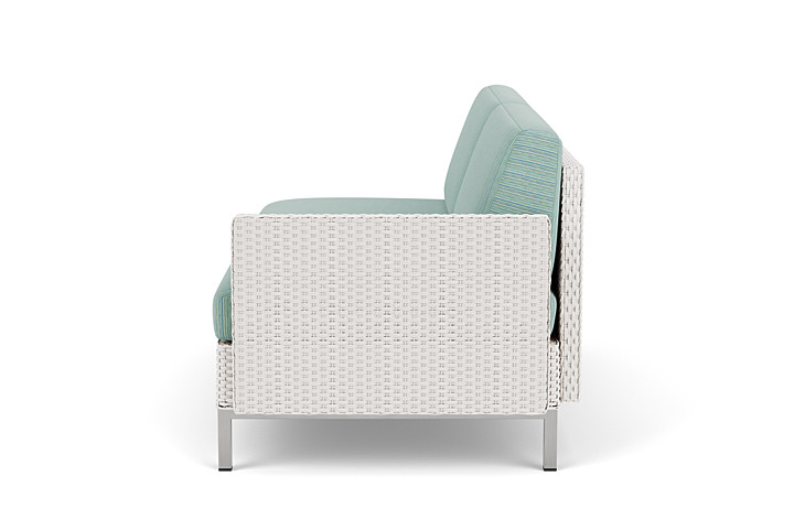 Lloyd Flanders™ Elements Left Arm Settee with Loom Arm and Back - White