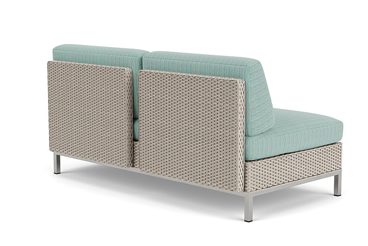 Lloyd Flanders™ Elements Left Arm Settee with Loom Arm and Back - Linen