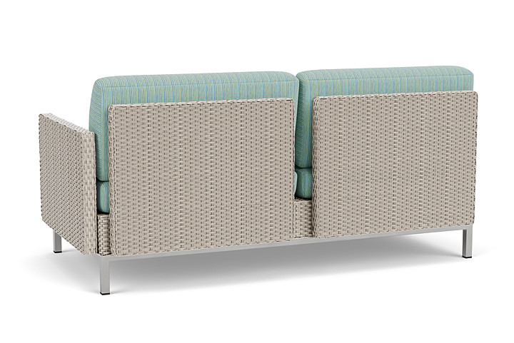 Lloyd Flanders™ Elements Left Arm Settee with Loom Arm and Back - Linen