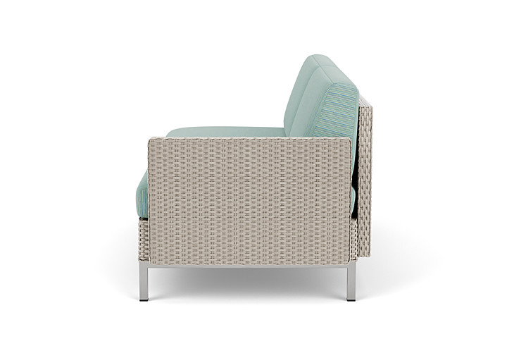 Lloyd Flanders™ Elements Left Arm Settee with Loom Arm and Back - Linen