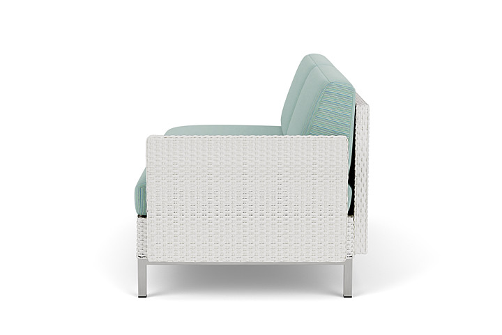 Lloyd Flanders™ Elements Left Arm Settee with Loom Arm and Back - Matte White