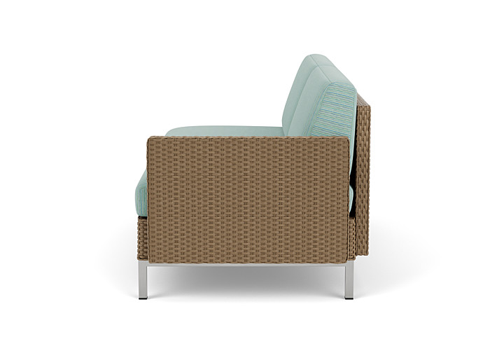 Lloyd Flanders™ Elements Left Arm Settee with Loom Arm and Back - Fawn