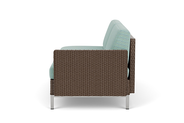 Lloyd Flanders™ Elements Left Arm Settee with Loom Arm and Back - Bark