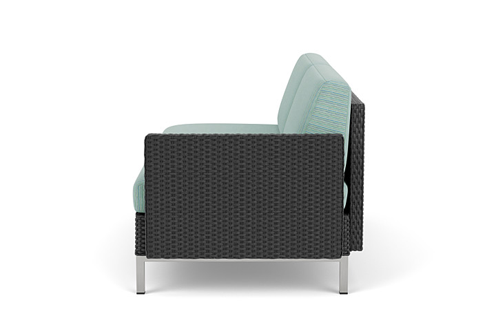 Lloyd Flanders™ Elements Left Arm Settee with Loom Arm and Back - Charcoal