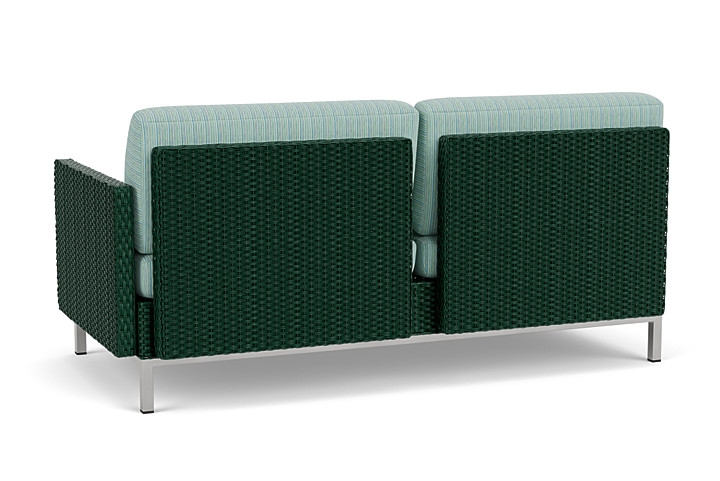 Lloyd Flanders™ Elements Left Arm Settee with Loom Arm and Back - Woodland