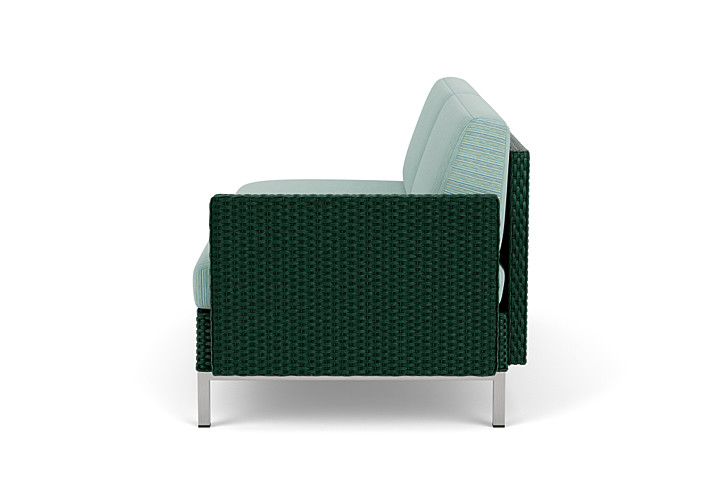 Lloyd Flanders™ Elements Left Arm Settee with Loom Arm and Back - Woodland