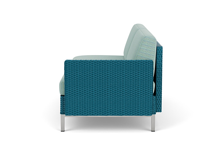 Lloyd Flanders™ Elements Left Arm Settee with Loom Arm and Back - Peacock