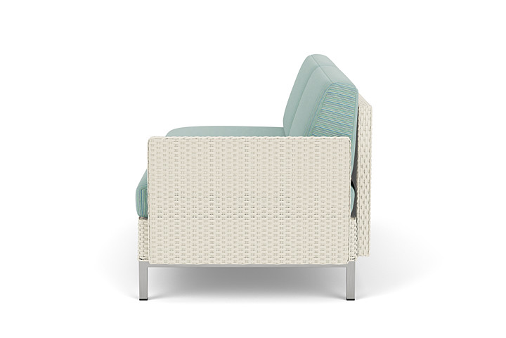 Lloyd Flanders™ Elements Left Arm Settee with Loom Arm and Back - Ivory