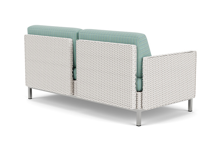 Lloyd Flanders™ Elements Right Arm Settee with Loom Arm and Back - White