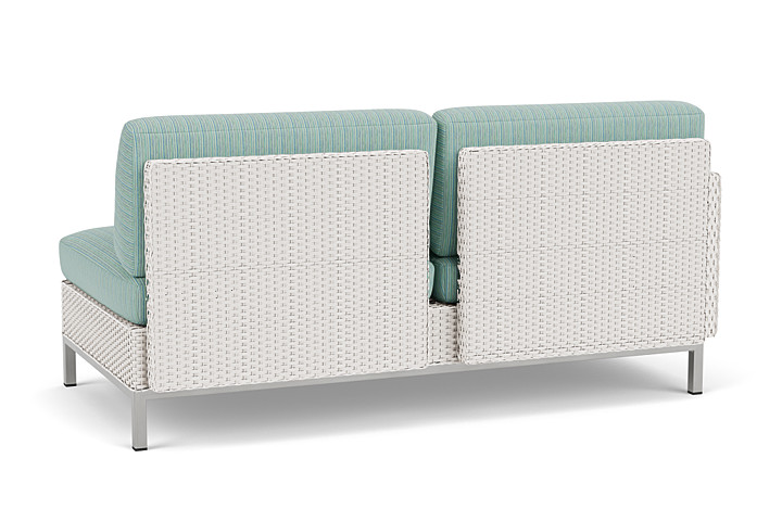 Lloyd Flanders™ Elements Right Arm Settee with Loom Arm and Back - White