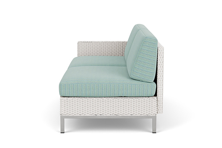 Lloyd Flanders™ Elements Right Arm Settee with Loom Arm and Back - White