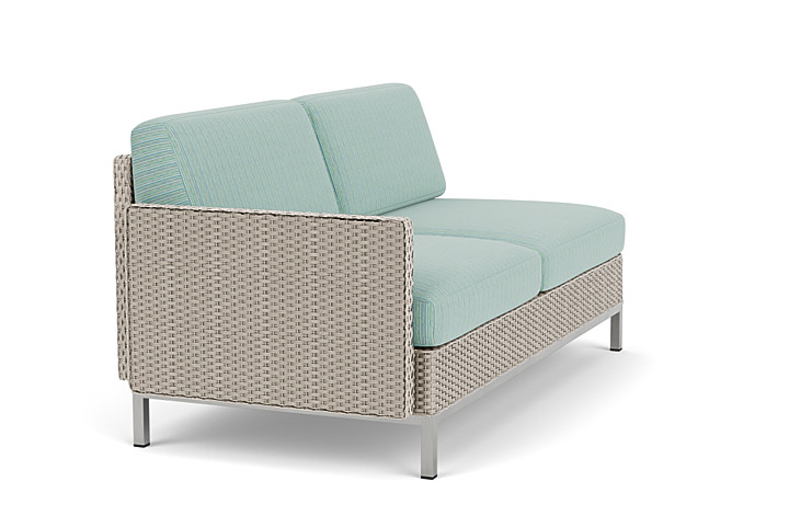 Lloyd Flanders™ Elements Right Arm Settee with Loom Arm and Back - Linen