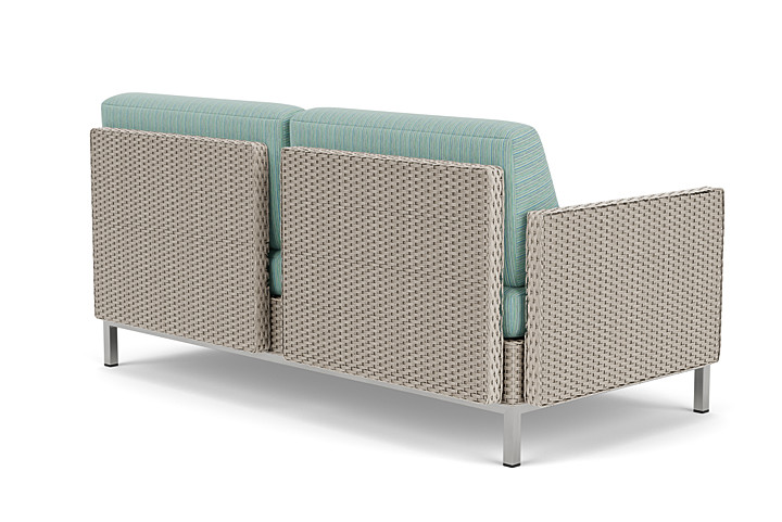 Lloyd Flanders™ Elements Right Arm Settee with Loom Arm and Back - Linen