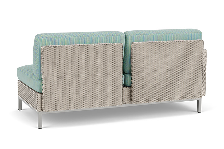 Lloyd Flanders™ Elements Right Arm Settee with Loom Arm and Back - Linen