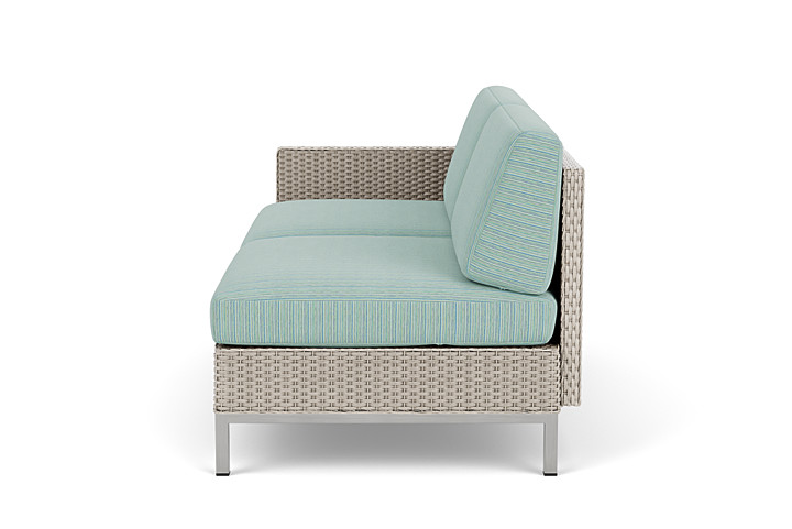 Lloyd Flanders™ Elements Right Arm Settee with Loom Arm and Back - Linen