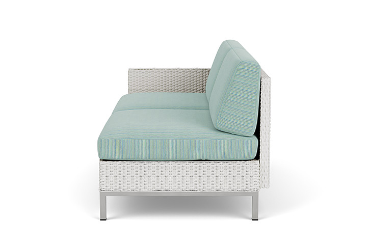 Lloyd Flanders™ Elements Right Arm Settee with Loom Arm and Back - Matte White