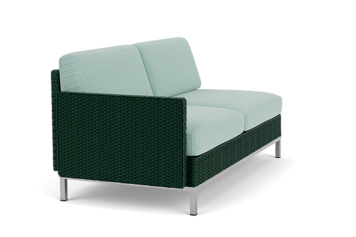 Lloyd Flanders™ Elements Right Arm Settee with Loom Arm and Back - Woodland