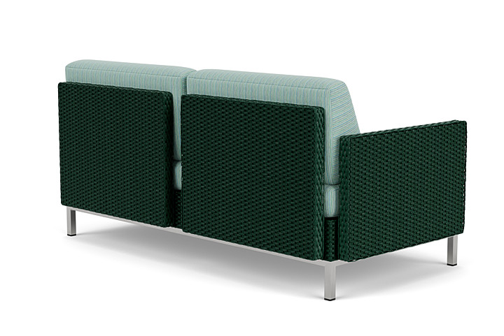 Lloyd Flanders™ Elements Right Arm Settee with Loom Arm and Back - Woodland