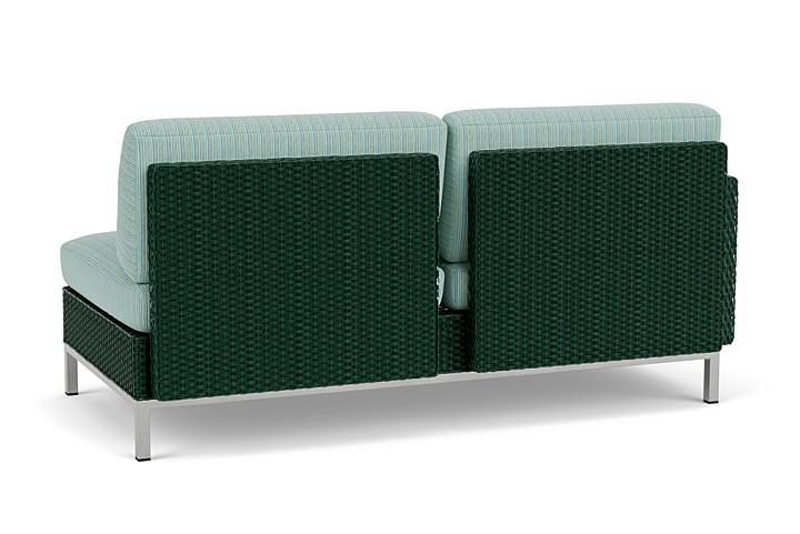 Lloyd Flanders™ Elements Right Arm Settee with Loom Arm and Back - Woodland