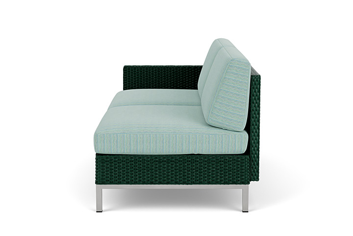 Lloyd Flanders™ Elements Right Arm Settee with Loom Arm and Back - Woodland