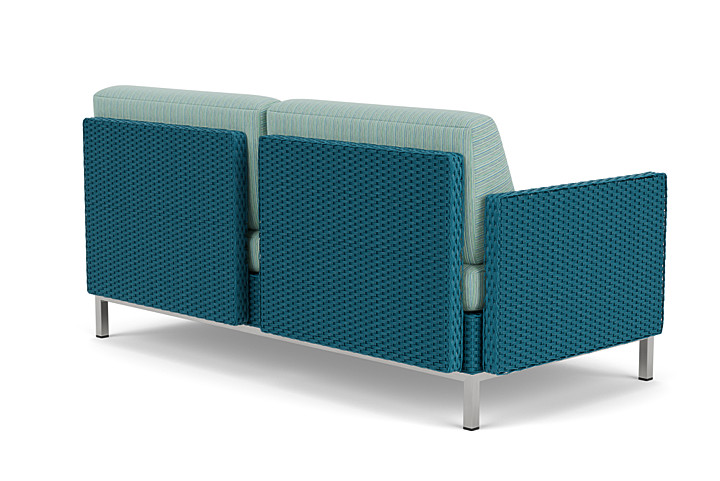 Lloyd Flanders™ Elements Right Arm Settee with Loom Arm and Back - Peacock