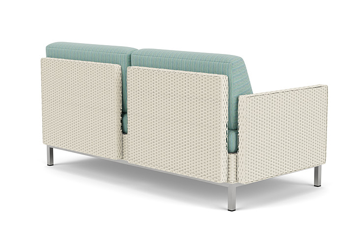 Lloyd Flanders™ Elements Right Arm Settee with Loom Arm and Back - Ivory