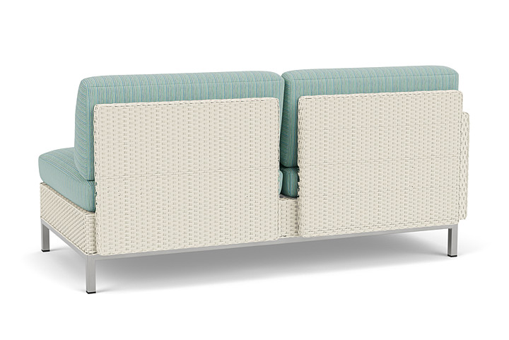 Lloyd Flanders™ Elements Right Arm Settee with Loom Arm and Back - Ivory