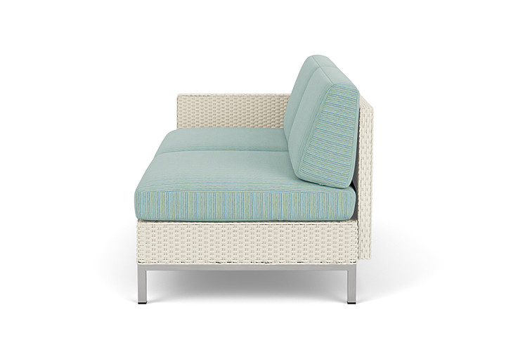 Lloyd Flanders™ Elements Right Arm Settee with Loom Arm and Back - Ivory