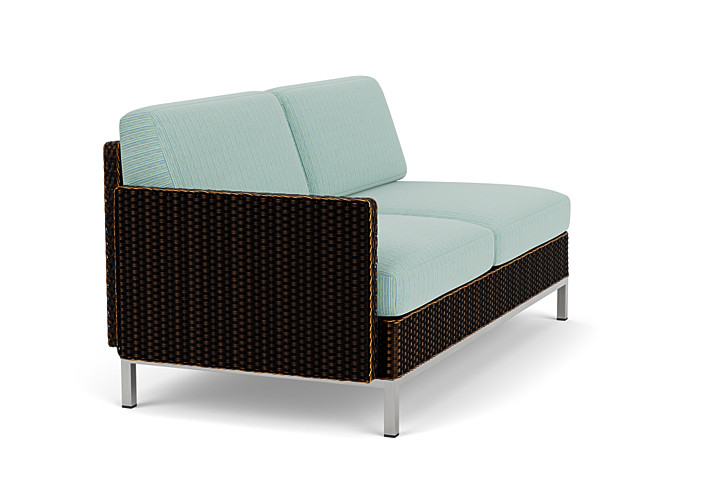 Lloyd Flanders™ Elements Right Arm Settee with Loom Arm and Back - Mink