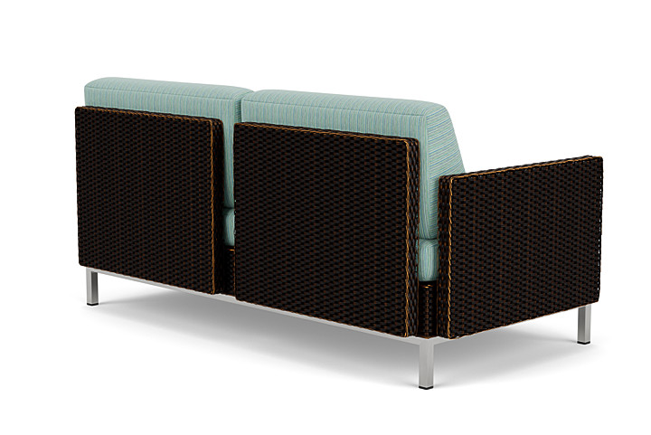 Lloyd Flanders™ Elements Right Arm Settee with Loom Arm and Back - Mink