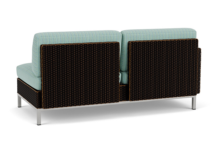 Lloyd Flanders™ Elements Right Arm Settee with Loom Arm and Back - Mink