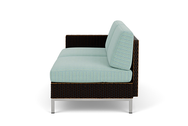 Lloyd Flanders™ Elements Right Arm Settee with Loom Arm and Back - Mink