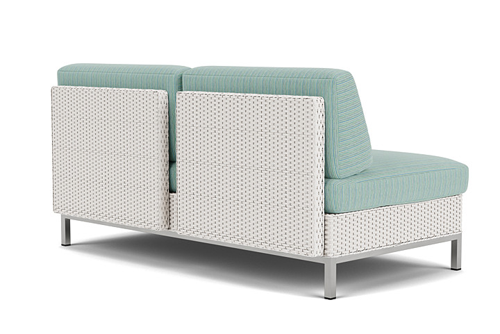 Lloyd Flanders™ Elements Armless Settee with Loom Back - White