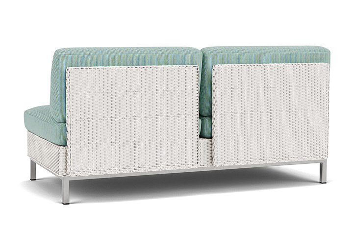 Lloyd Flanders™ Elements Armless Settee with Loom Back - White