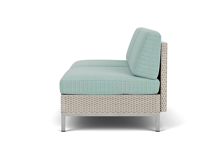 Lloyd Flanders™ Elements Armless Settee with Loom Back - Linen