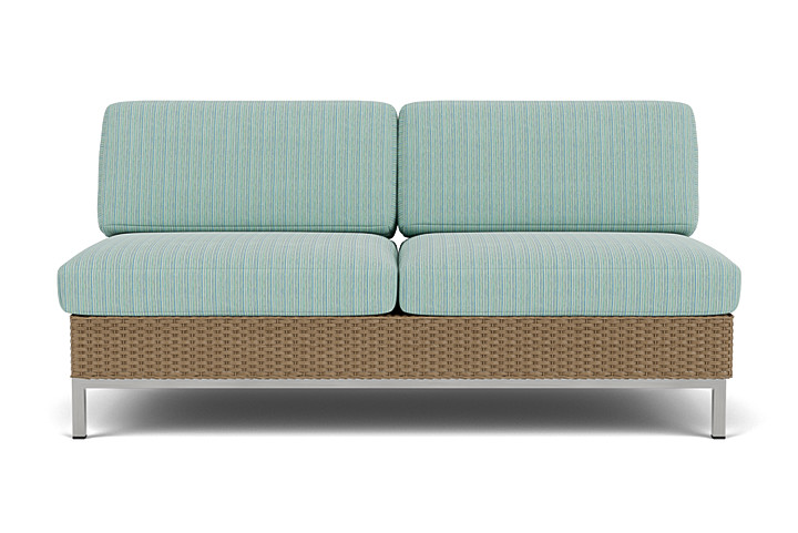 Lloyd Flanders - Elements Armless Settee with Loom Back