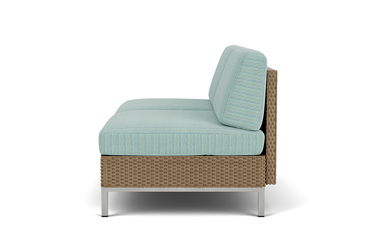 Lloyd Flanders™ Elements Armless Settee with Loom Back - Fawn