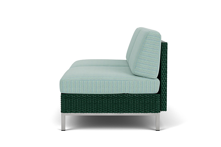 Lloyd Flanders™ Elements Armless Settee with Loom Back - Woodland