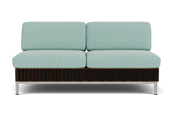 Lloyd Flanders - Elements Armless Settee with Loom Back