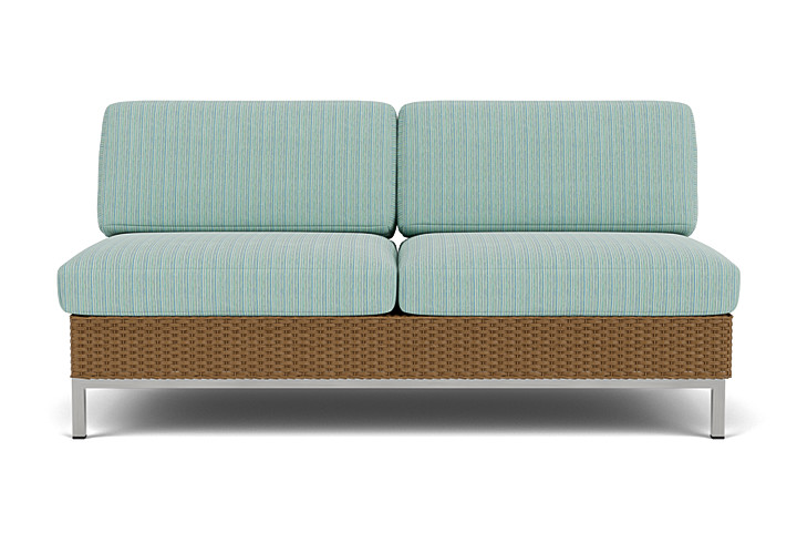 Lloyd Flanders - Elements Armless Settee with Loom Back