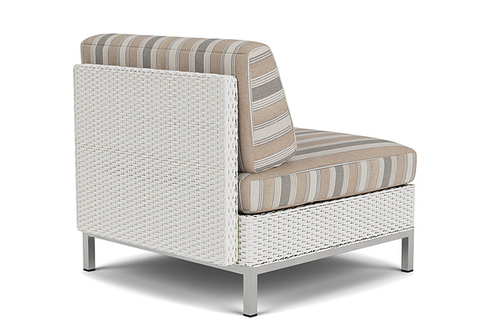 Lloyd Flanders™ Elements Armless Lounge Chair with Loom - Matte White