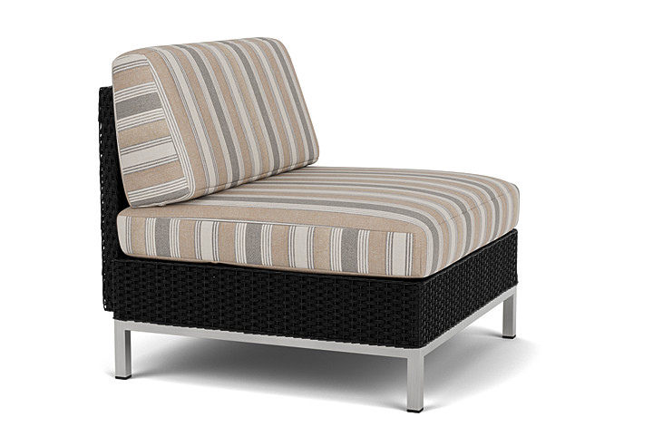 Lloyd Flanders™ Elements Armless Lounge Chair with Loom - Ebony