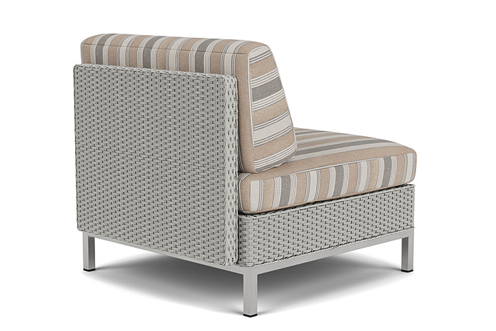 Lloyd Flanders™ Elements Armless Lounge Chair with Loom - Platinum